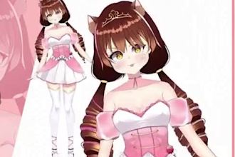 draw and rig live2d vtuber 2d vtuber model vtuber rigging anime model
