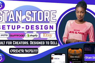 setup stan store with digital products, stan store design and marketing, payhip