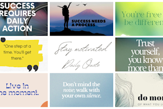 make quotes poster for social media and a framed poster