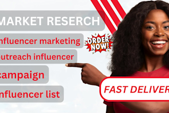 research  influencer marketing campaign influencer list and outreach influencer