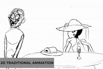 do 2d rigged animation frame by frame lip sync  walk cycle stickman 2d animation
