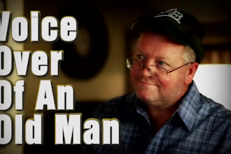 record a voice over of an old man