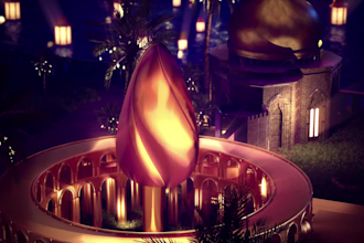 create ramadan fantasy logo intro