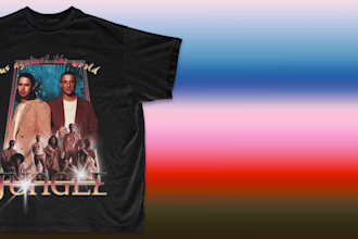 design a custom vintage hiphop bootleg tshirt