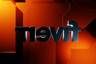 3d logo or text 360 spin perfect loop video