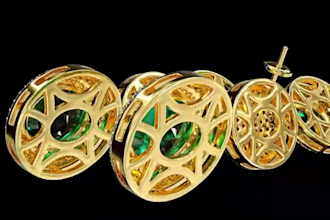 3d cgi jewelry animation 3djewelry cad design 3d ring animation 3d earring