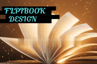 create, design flipbook audiobook book trailer with page flip animation 3d book