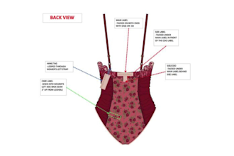 design lingerie tech pack, sportswear tech pack fashion design flat sketch