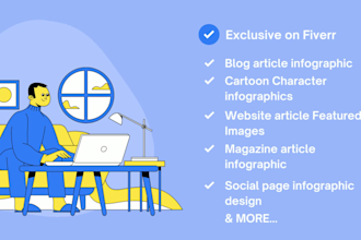 do professional cartoon infographics for  blog or website