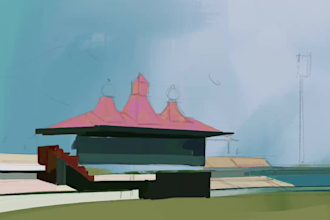 make digital landscape paintings for you