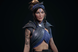 realistic 3d character model, 3d game character, 3d metahuman, eu4, eu5, anime