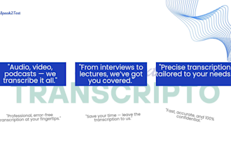 transcribe audio and do video transcription