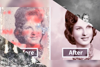 restore your old and damaged photos and skin retouching in photoshop