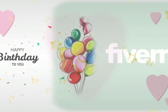 create lovely happy birthday, anniversary wish greeting video