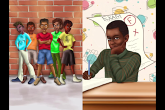 do african american character illustrations