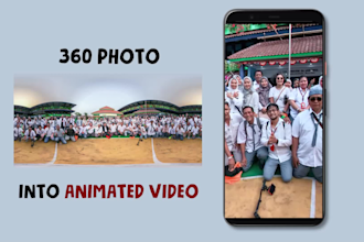 make your 360 photo into a fun animated video
