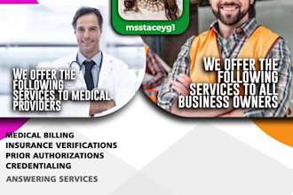 do bookkeeping, medical billing, credentialing and payroll