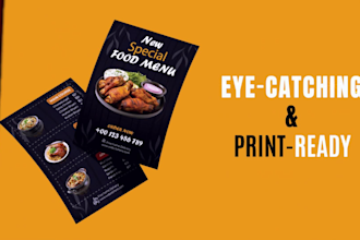 do business flyers, food menu and medical flyer design