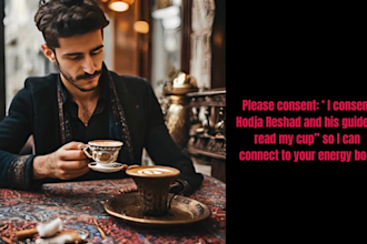 read your cup with the asistance of my trusted spirit
