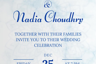 design illustrated wedding, birthday invitation card