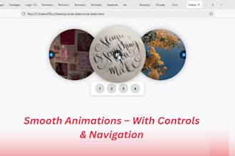 build a interactive circle slider with smooth animations and controls