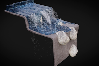 create a realistic waterfall animation for your project