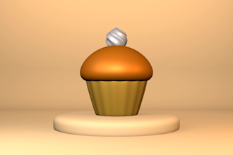 do an awesome food character kawaii style in 3d