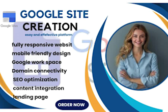 design google site website, landing page, connect domain, simple website