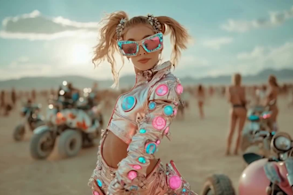 create a cinematic next gen ai generated music video HD