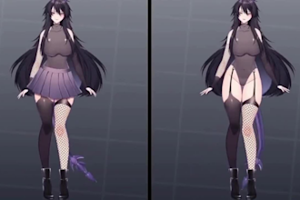 draw and rig male or female vtuber model, live 2d model, 3d model for commision