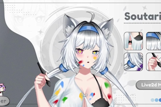 design and rig live 2d vtuber model 2d vtuber model vtuber commission 2d anime