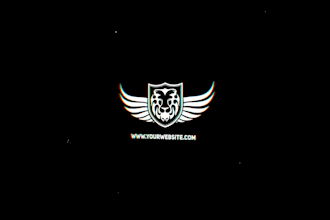 create digital glitch logo video intro
