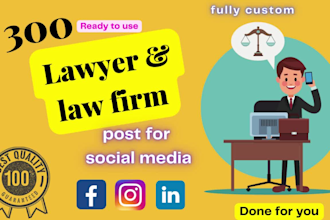 provide you 300 law firm post templates for social media