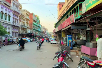 shoot  stunning 4k street  walking video of lahore pakistan