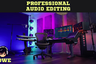 edite and noise reduction, clean, eq and repair your voice
