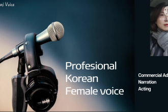 provide professional female korean voice