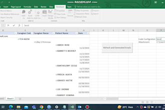 create a vba macro to send out automated emails