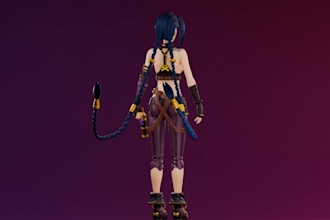 stylized 3d character models for games and collectibles