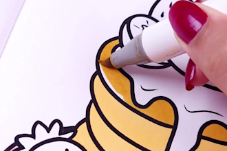 ugc creator of coloring videos for social media or amazon KDP ads