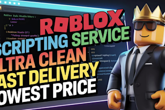 write quality roblox scripts, build roblox game,  roblox scripter