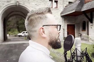 record a male germane voice over in a unique voice