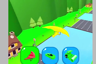 hyper 2d 3d hybrid casual games in unity for IOS, android using godot cocos2d