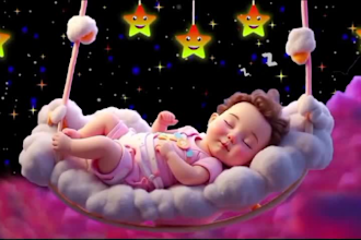 create 30 lullaby baby sleep relaxing music video for youtube