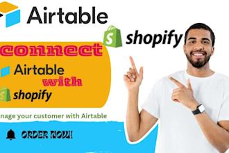 connect and setup your airtable to shopify ecommerce, softr ecommerce