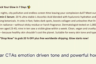 do copywriting for landing page, sales page, ad copy