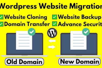 wordpress website migration or website transfer and backup