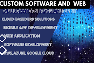 build mobile web app, custom cloud based software erp, AWS, azure, google cloud