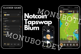 build telegram mini app or telegram mini game like blum tapswap hamster kombat