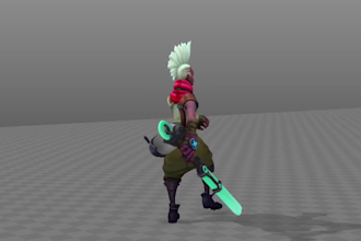 mold rig and animate 3d stylized character, retopology, solve ue5 bugs, texture