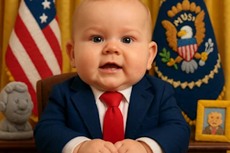 create trending ai videos like baby podcast